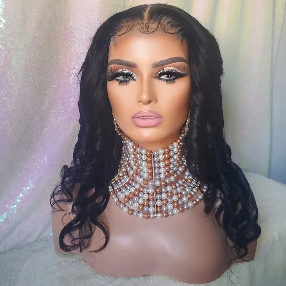 100% virgin human hair closure wig 16 - Picture 2 of 8